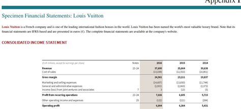 louis vuitton income statement